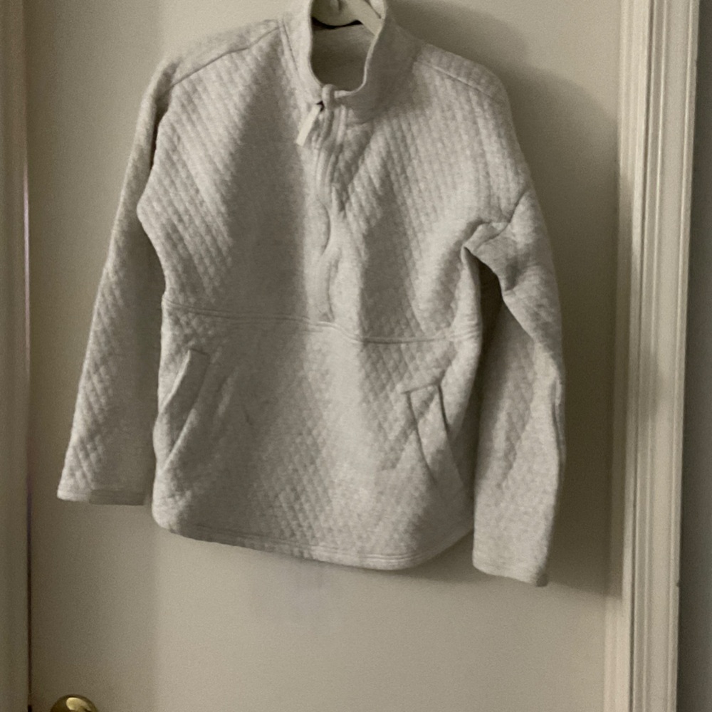 Eddie Bauer Gray Quilted Sweatshirt